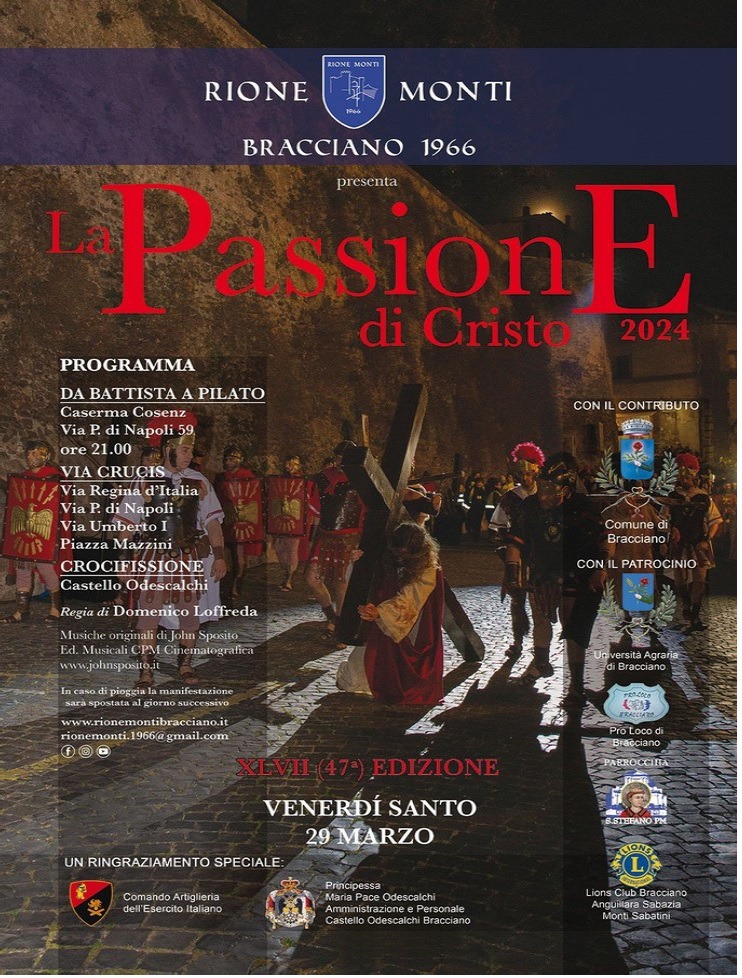 Manifesto raffigurante la Crocifissione