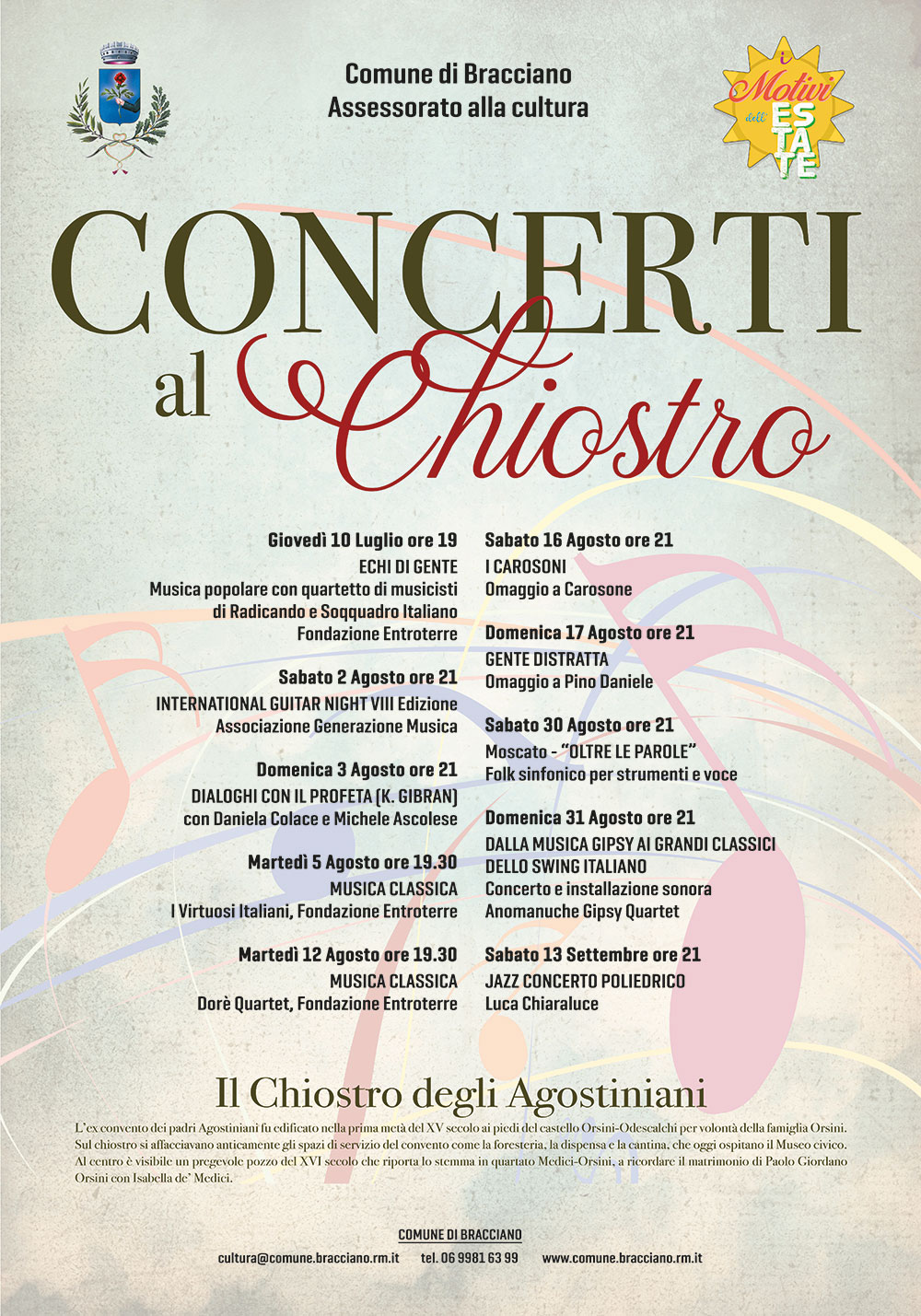 Concerti al Chiostro 2025 Concerti al Chiostro Agosto 2025
