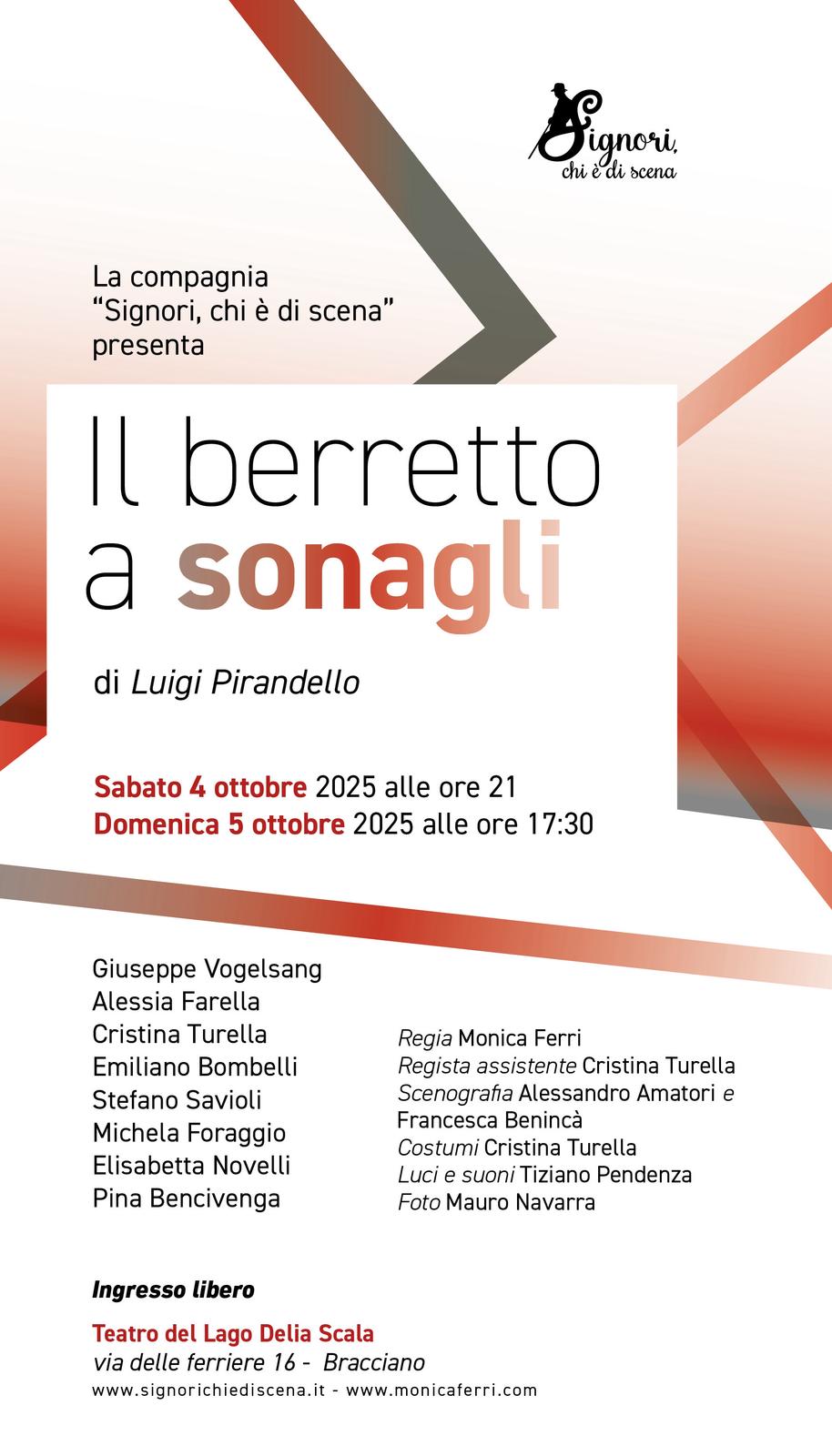 berretto a sonagli locandina dell'evento