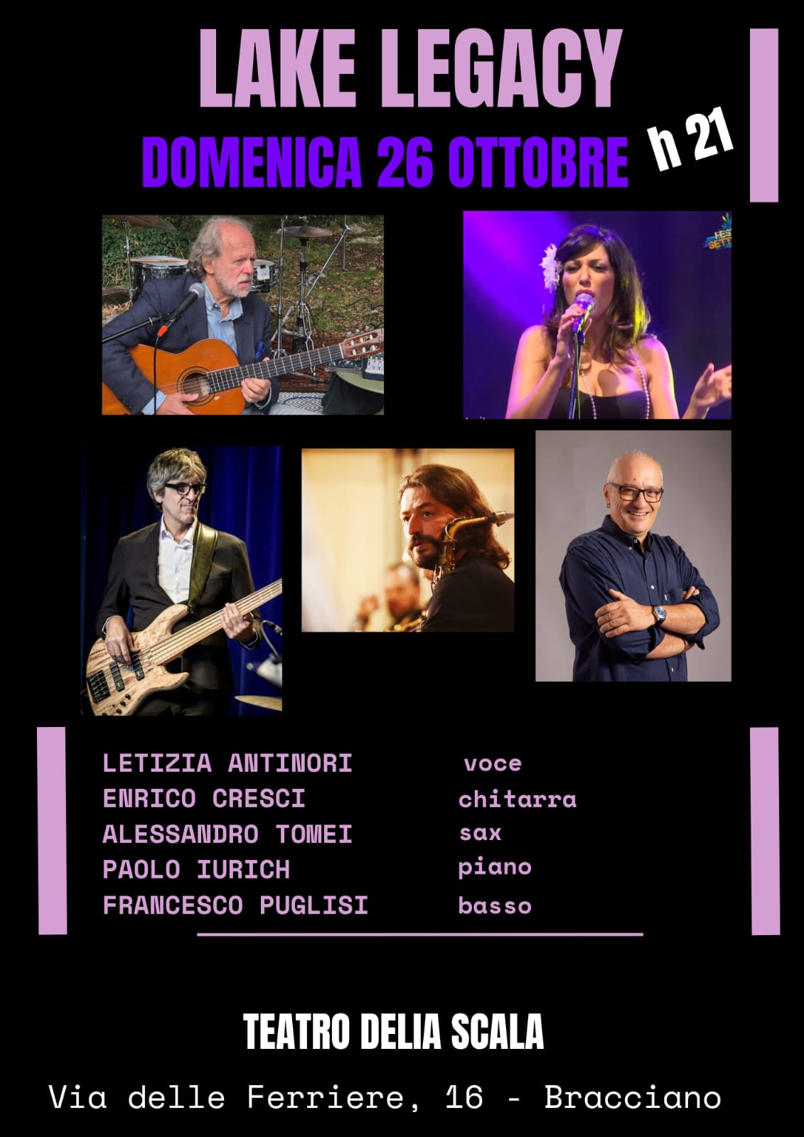 Concerto lake legacy domenica 26_90872818 Concerto Lake Legacy domenica 26 Ottobre