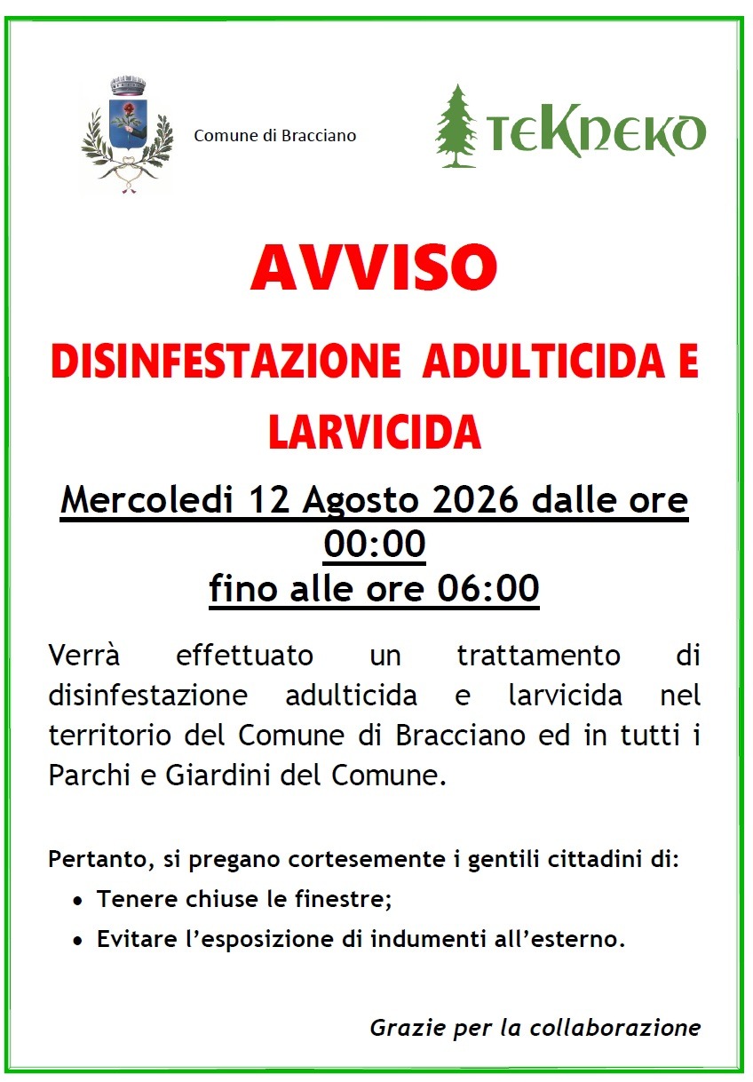 locandina disinfestazione